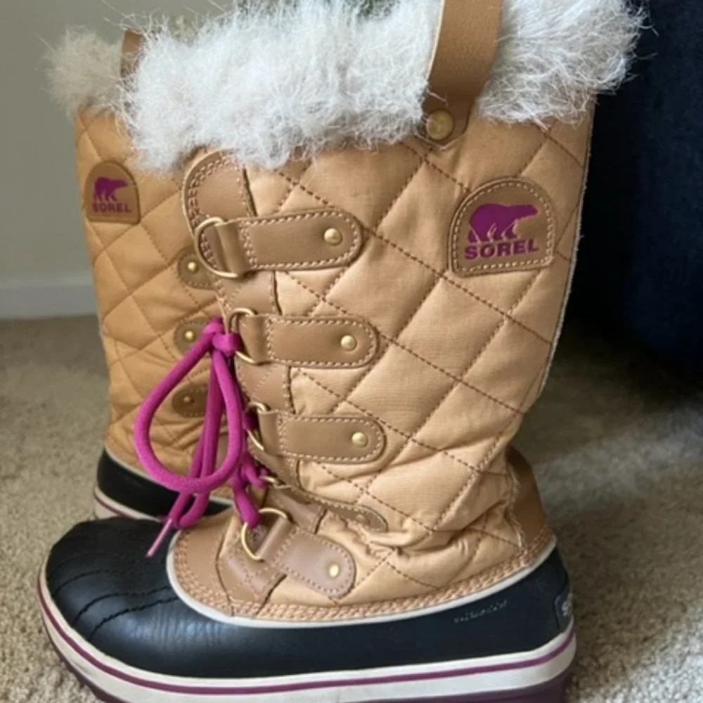 Sorel Women's Winter Boots - Tan, Black, and Pink - Picture 5 of 6